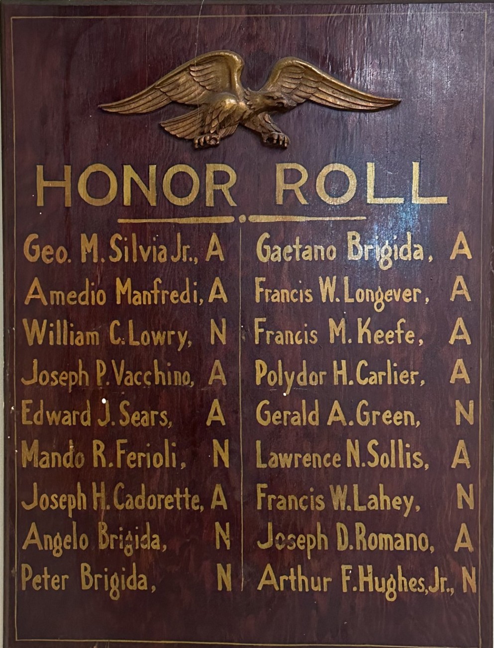 Cold Spring Athletic Club Honor Roll